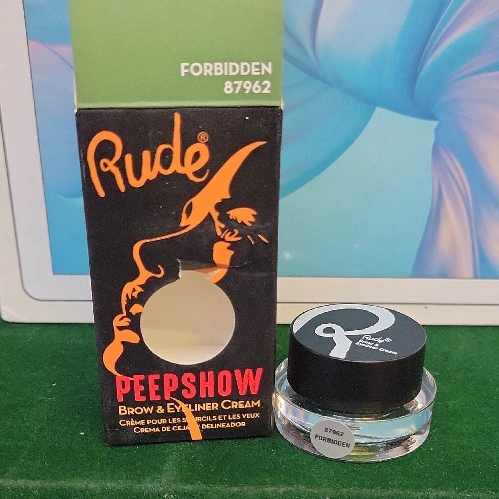 RUDE Peepshow Brow & Eyeliner Cream - Green New in Box 3g